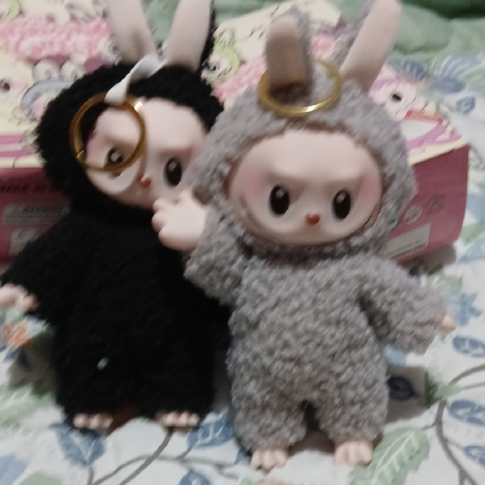 Black and Gray Small Pet Plush Toys
